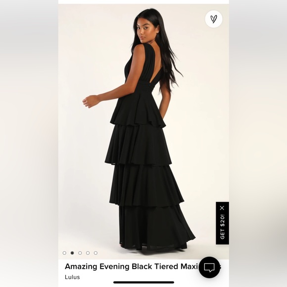 Amazing Evening Black Tiered Maxi Dress - Picture 2 of 4